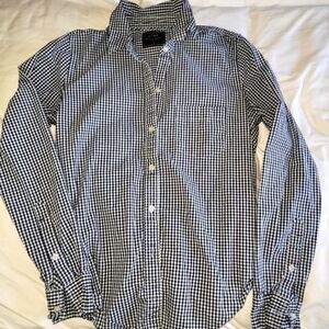 Abercrombie and fitch Blue White Check Kids Boys Small Shirt Button Down